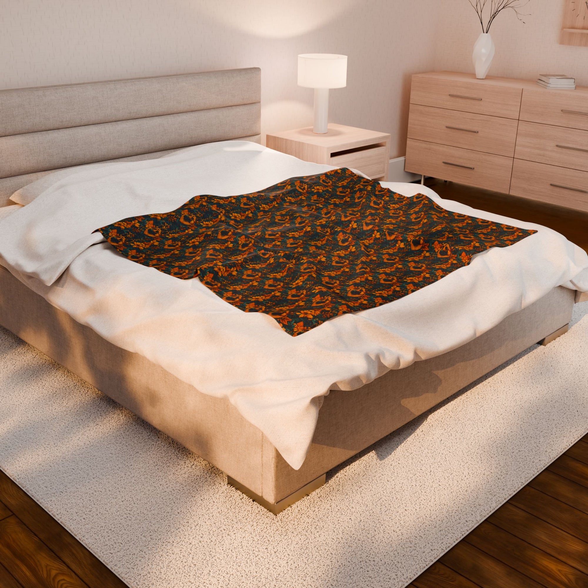 Safari Shepherd Strut Velveteen Plush Blanket