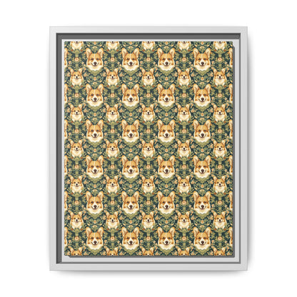 Corgi Charmz Matte Canvas, Framed