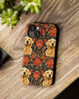 Golden Pawsatronic Tapestry Slim Phone Cases