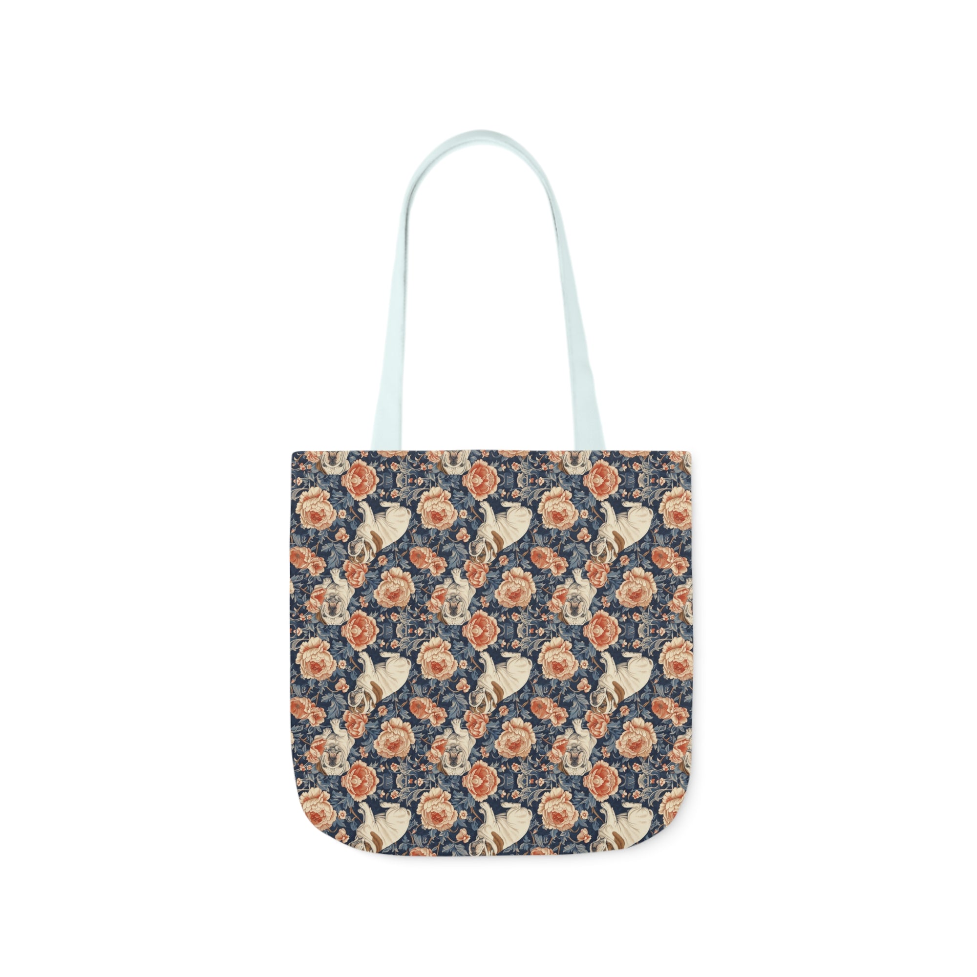 Blooming Bulldog Beauty Canvas Tote Bag