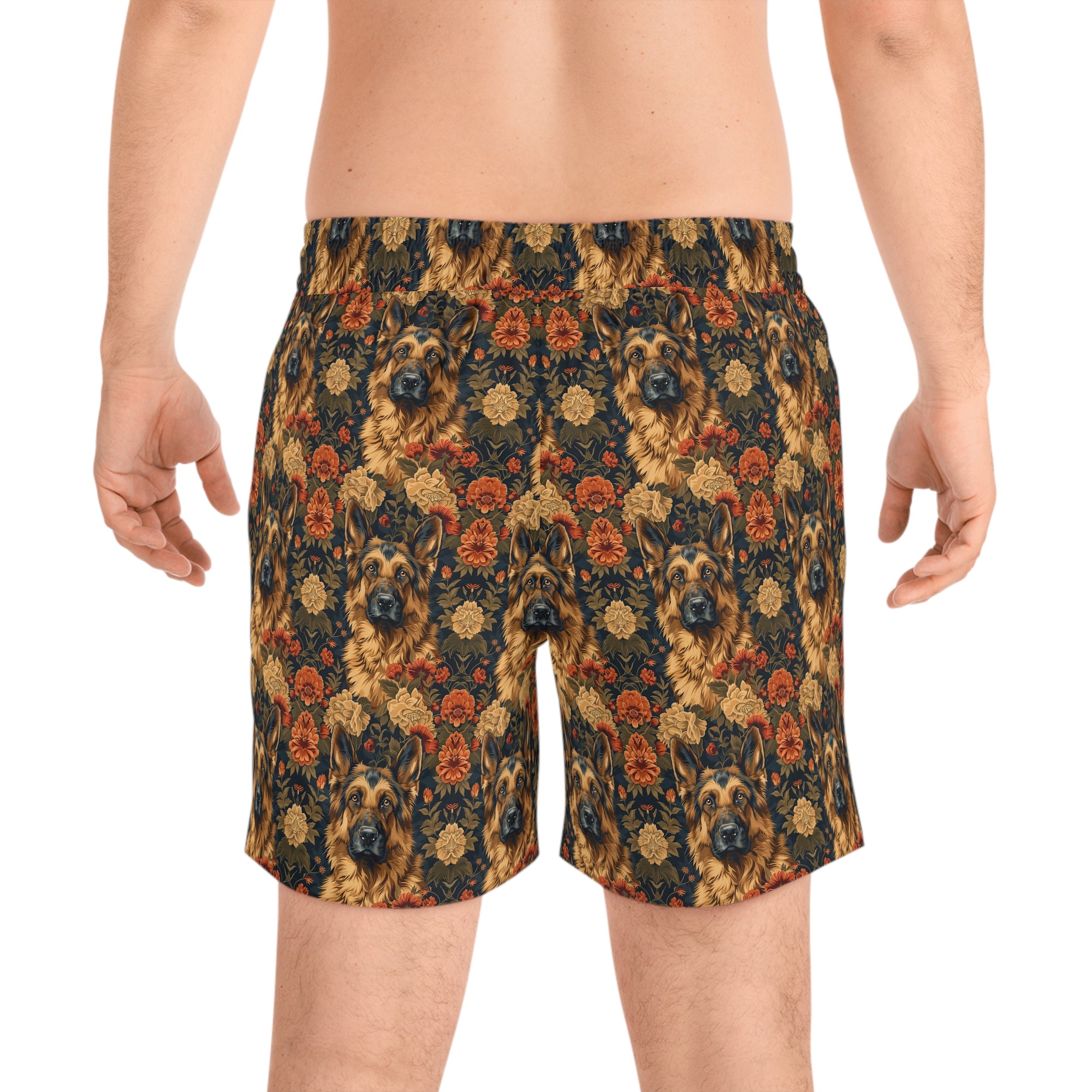 WhimsiWooly Shepherd Spritz Men&#39;s Mid-Length Swim Shorts