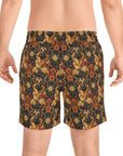 WhimsiWooly Shepherd Spritz Men's Mid-Length Swim Shorts