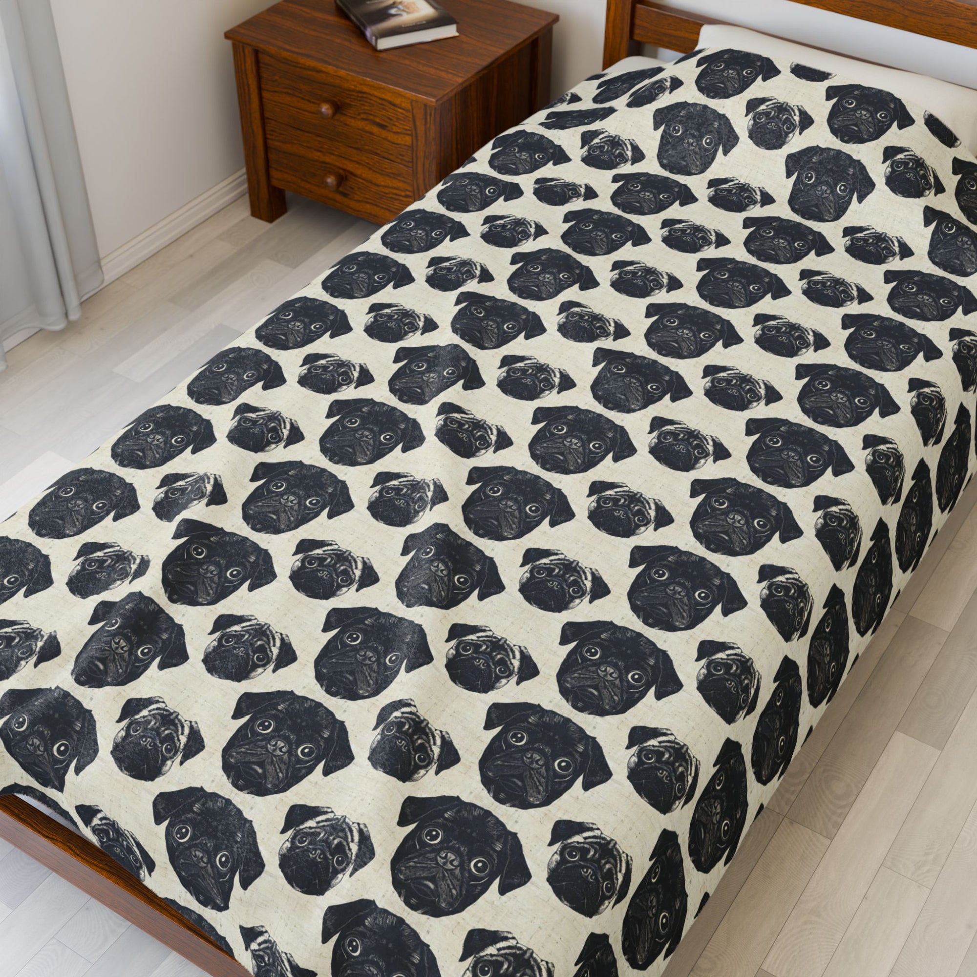 Pugalicious Enchantment Velveteen Plush Blanket