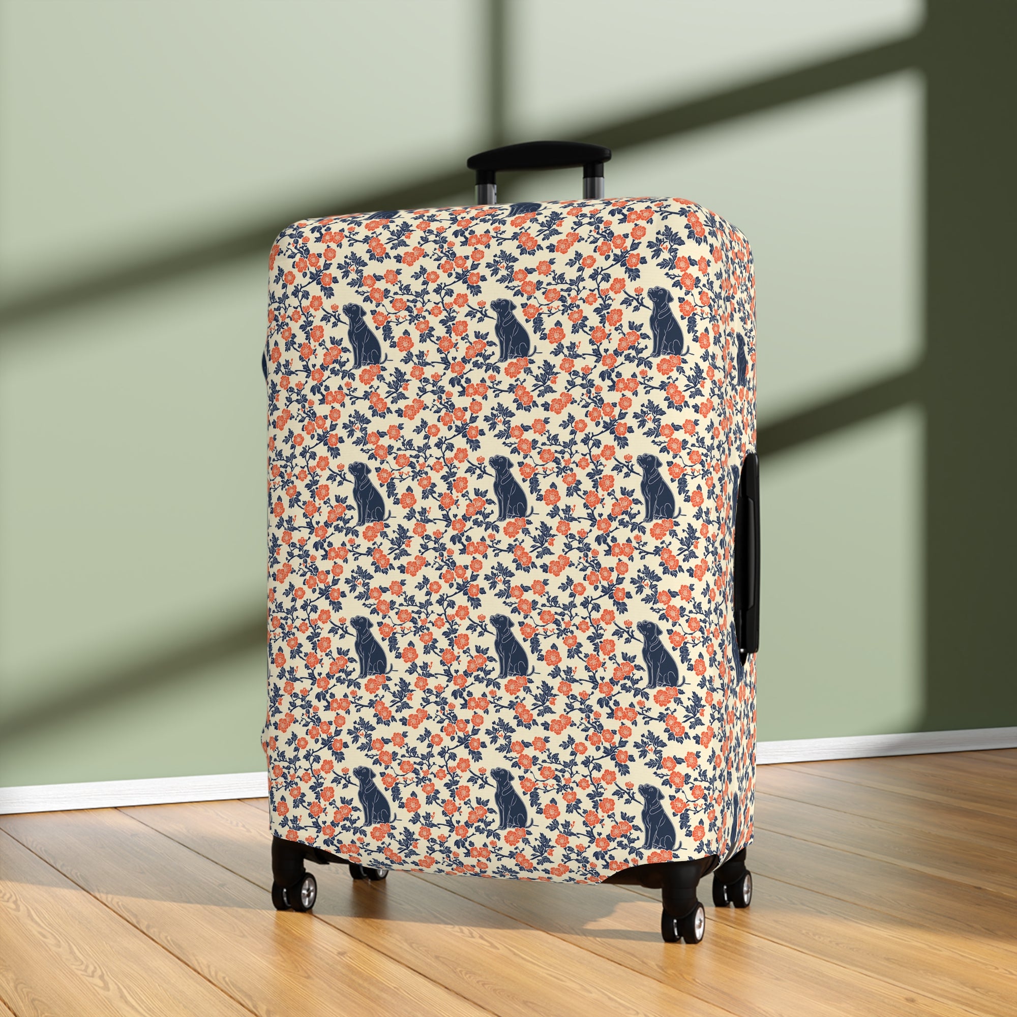 Bloomiful Lab Bouquet Luggage Cover