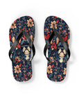 Gothic Rose Bulldog Noir Enchantment Flip Flops