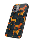 Dapper Dachshund Noir Glow Slim Phone Cases