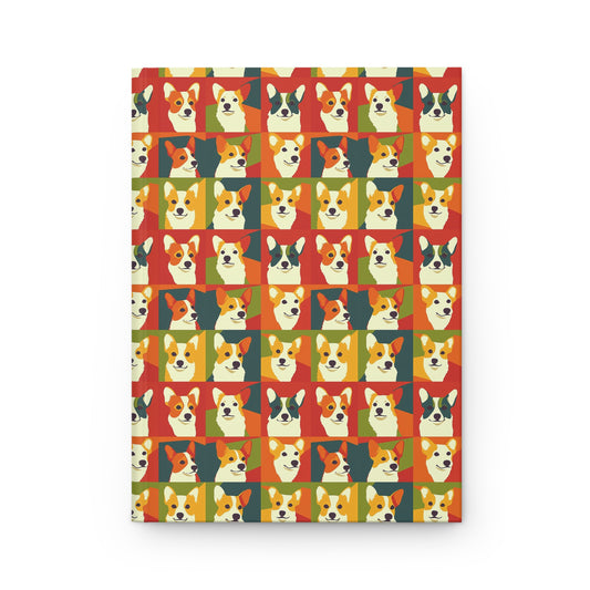 Corgi Chic Popart Pup Hardcover Journal Matte