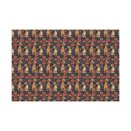 Floral Pawsome Dachsund Delight Gift Wrap Papers