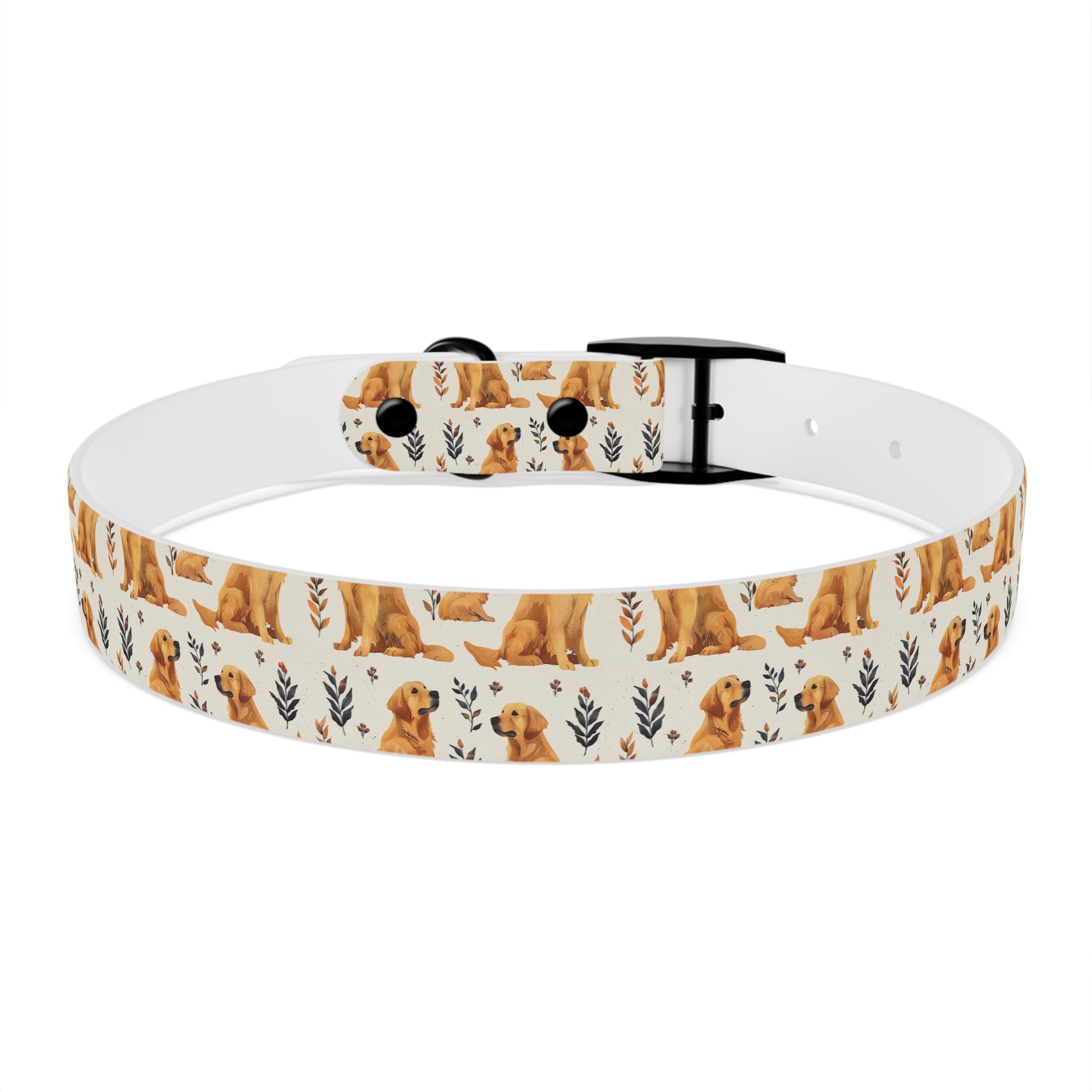 Golden Glamour Paws - Luxe Licks for Regal Retrievers Dog Collar