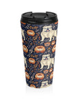 Bulldog Blossom Bonanza Stainless Steel Travel Mug