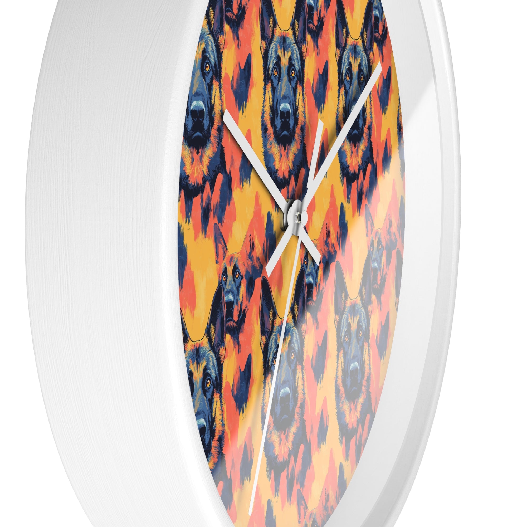 Impressionistic German Shepherds Wall Clock