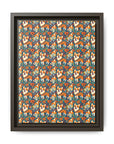 Corgi Carnival Couture Matte Canvas, Framed