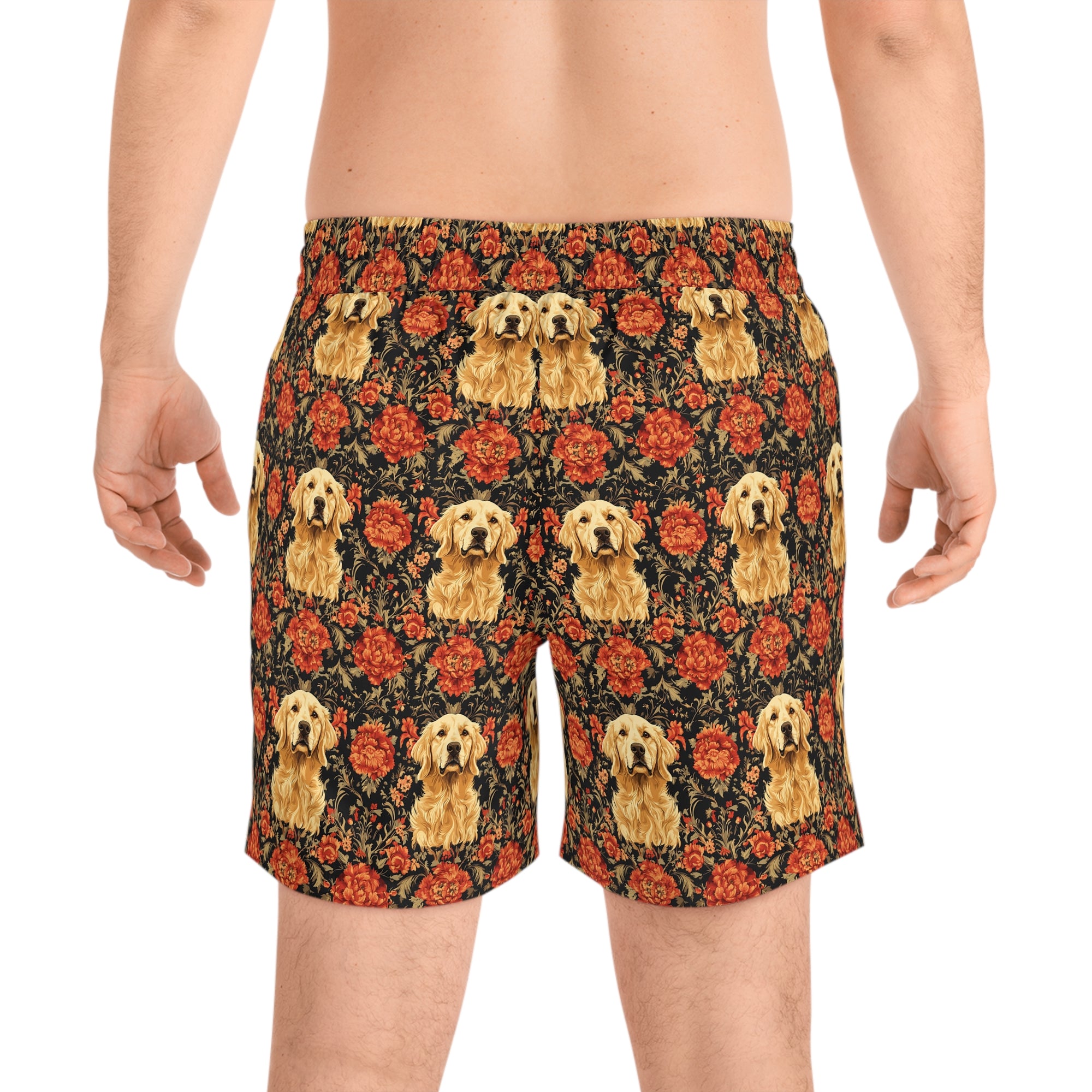 Golden Pawsatronic Tapestry Men&#39;s Mid-Length Swim Shorts