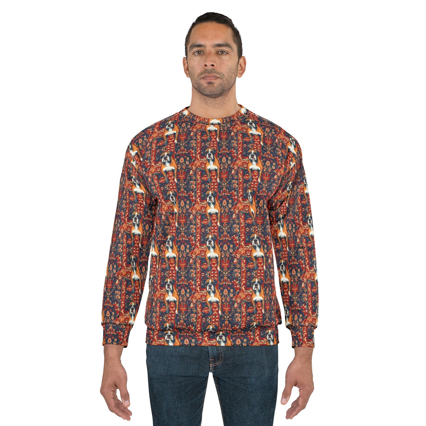 Boxer Blossom Tapestry Delight Unisex Sweatshirt