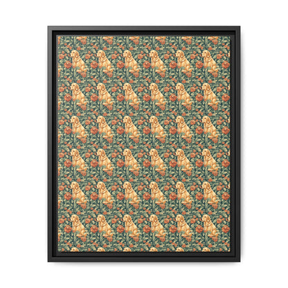 Blooming Goldie Glam Matte Canvas, Framed