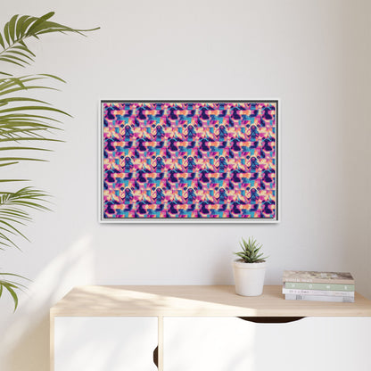 Dazzling Bulldog Chic Matte Canvas, Framed