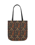 Dapper Dachshund Embroidery Elegance Canvas Tote Bag