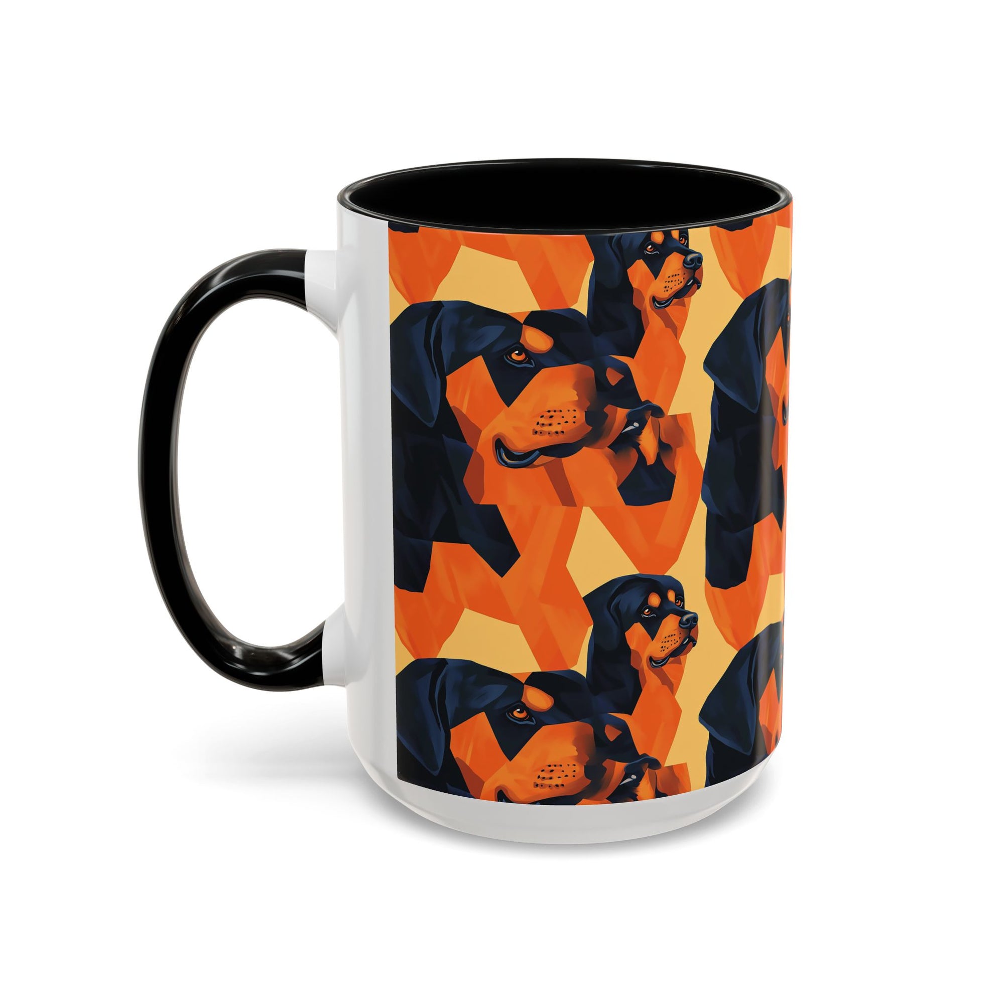 Rottweiler Chic Pawsitivity Accent Coffee Mug