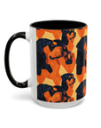 Rottweiler Chic Pawsitivity Accent Coffee Mug