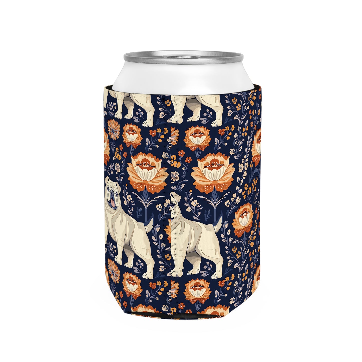 Bulldog Blossom Bonanza Can Cooler Sleeve