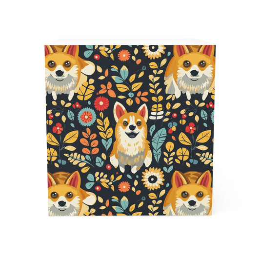 Corgi Rainbow Vine Dream Note Cube