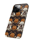 Bloomingly Bulldogistic Bouquet Slim Phone Cases