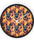 Impressionistic German Shepherds Wall Clock