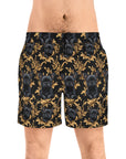 Regal Frenchie Noir Elegance Men's Mid-Length Swim Shorts