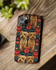 Yorkie Charm Twins Slim Phone Cases