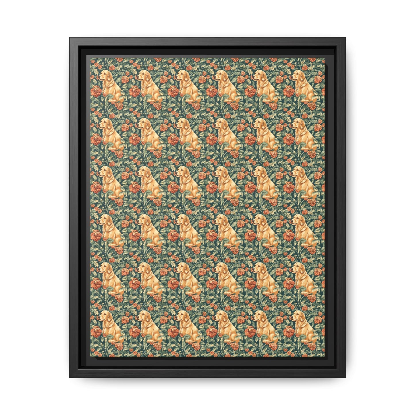 Blooming Goldie Glam Matte Canvas, Framed