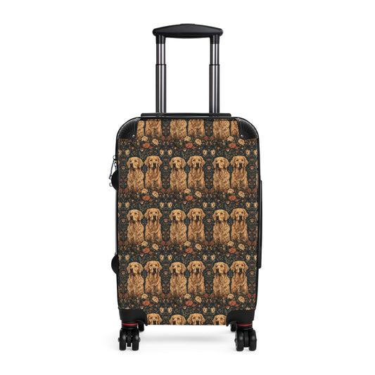 Fanciful Golden Paradise Blossom Suitcase