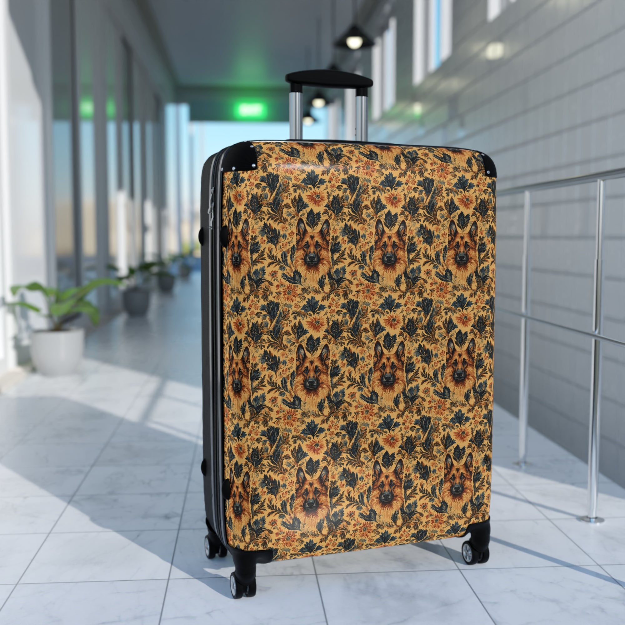 Autumnal German Shepherd Glamour Suitcase