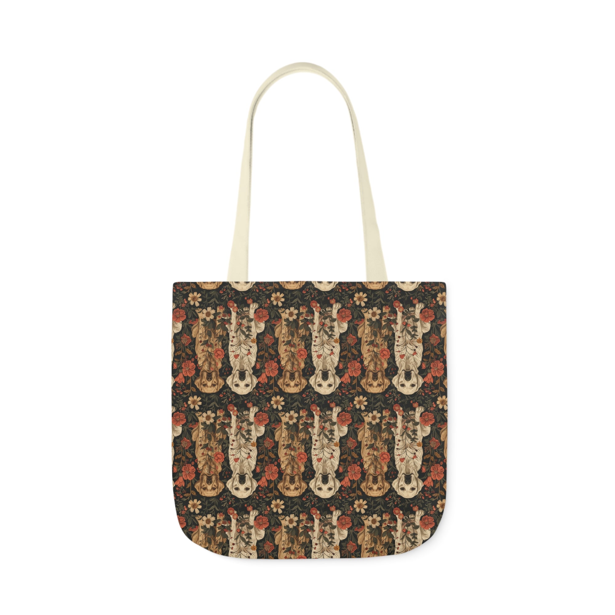 Blossoming Labradors Bouquet Canvas Tote Bag