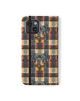 Pawsome Rottweiler Royalty Plaid Flip Cases