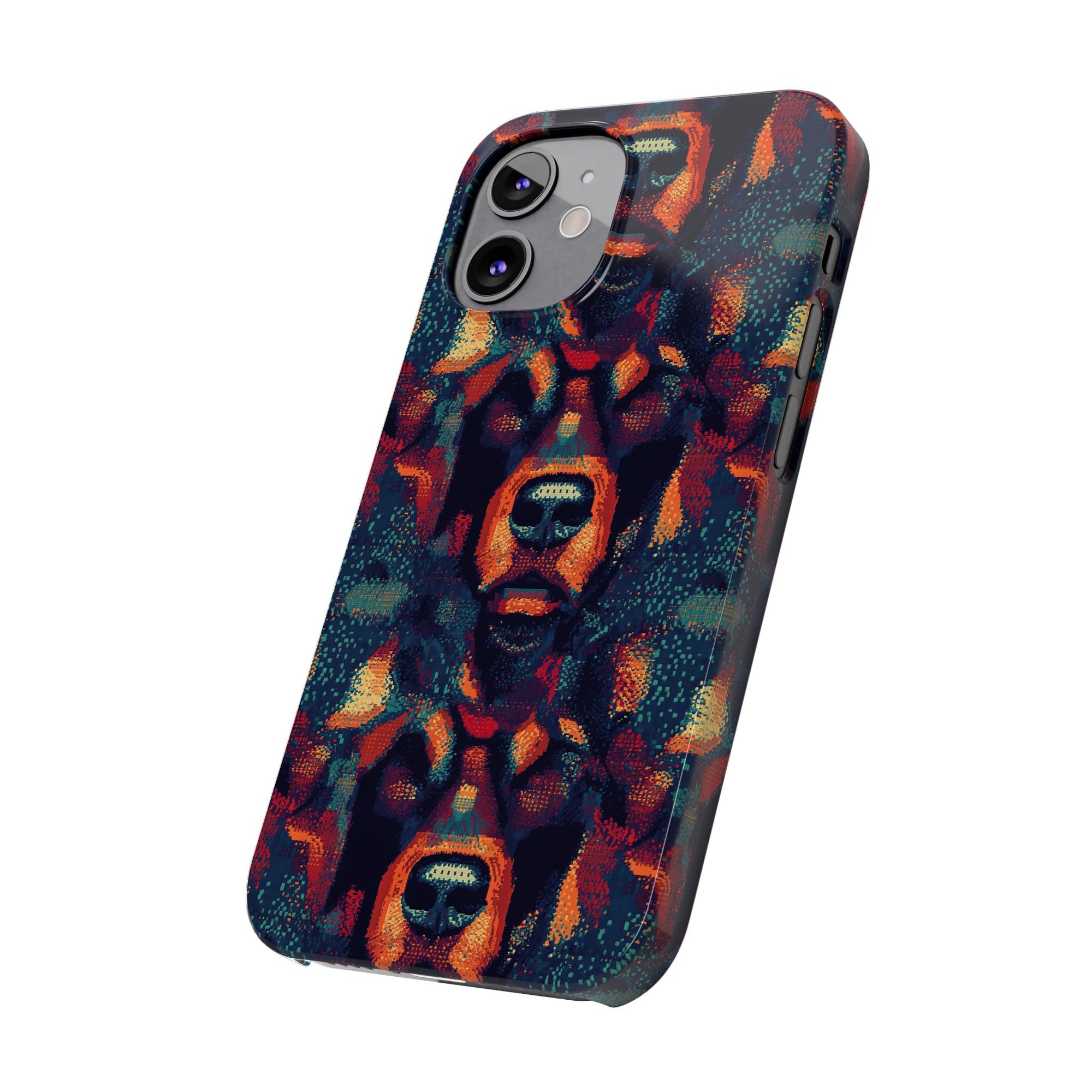 Rustic Rottie Charm Slim Phone Cases