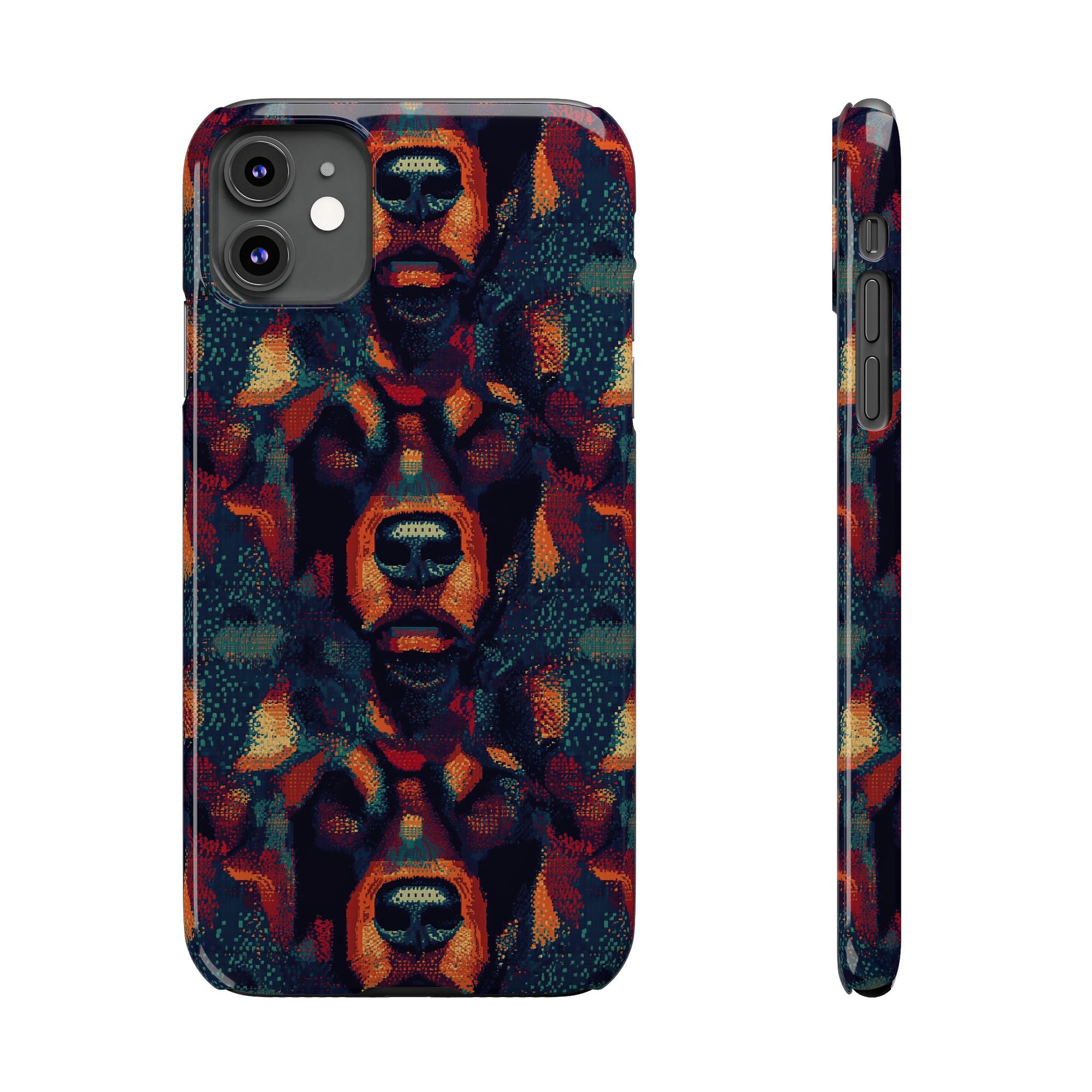 Rustic Rottie Charm Slim Phone Cases