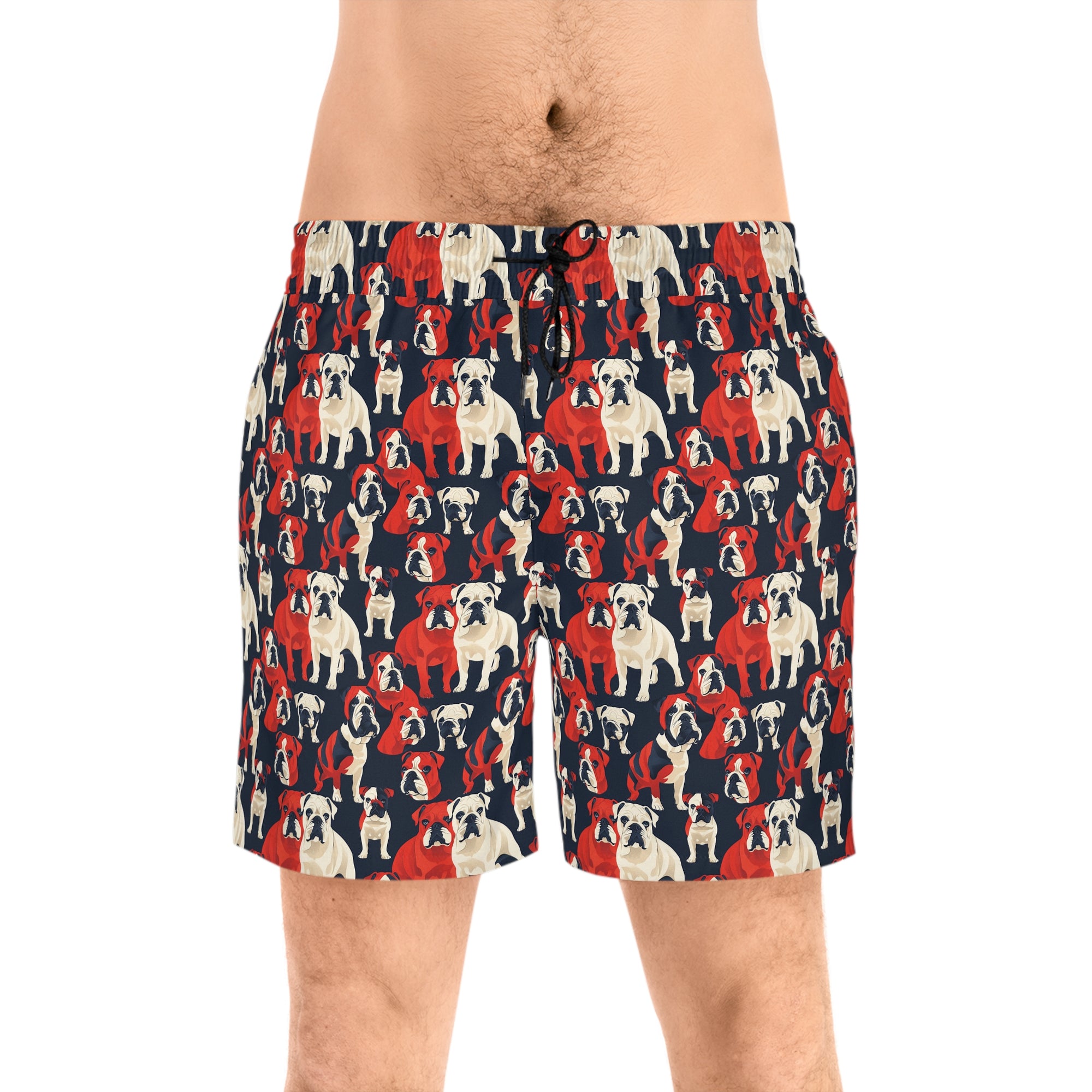 Bulldoggy Bliss Chomper Men&#39;s Mid-Length Swim Shorts