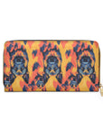 Impressionistic German Shepherds Zipper Wallet