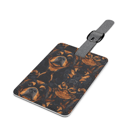 Modern Rottweiler Royalty Luggage Tag