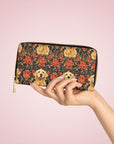 Golden Pawsatronic Tapestry Zipper Wallet