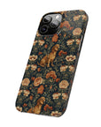 Dazzling Dachsund Blossoms & Foliage Slim Phone Cases