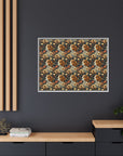 Beagle Blossoms Matte Canvas, Framed