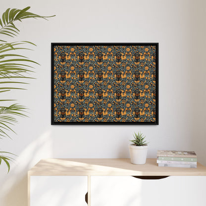 Ruffle Rottie Glamourific Matte Canvas, Framed