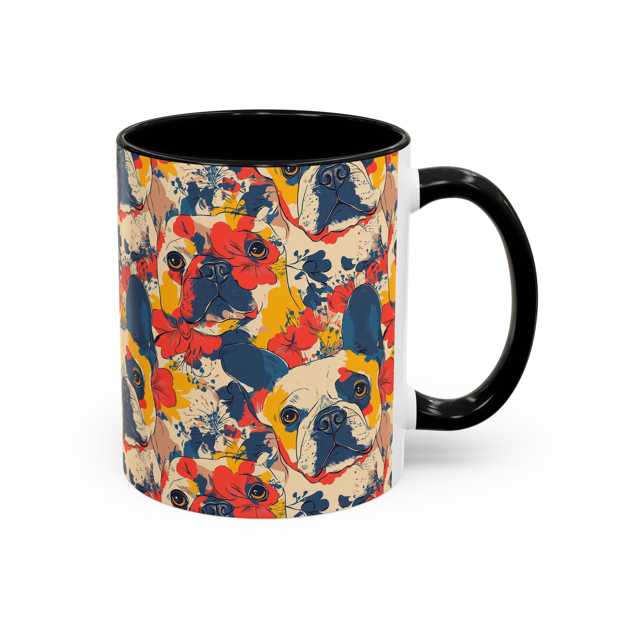 Bloom Pup Frenchietastic Splatter Accent Coffee Mug