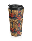 Yorkie Charm Twins Stainless Steel Travel Mug