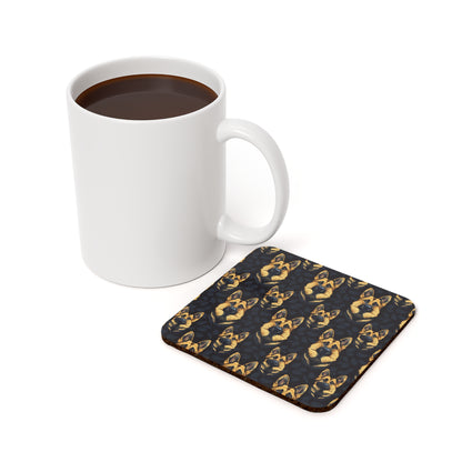 Majestic Hound Couture: German Shepherd LuxeBlend Cork Back Coaster