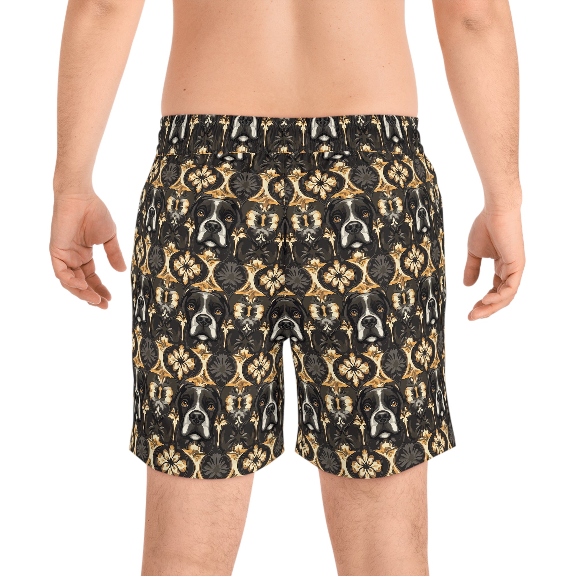 Manor Pup Boxer Royale Men&#39;s Mid-Length Swim Shorts