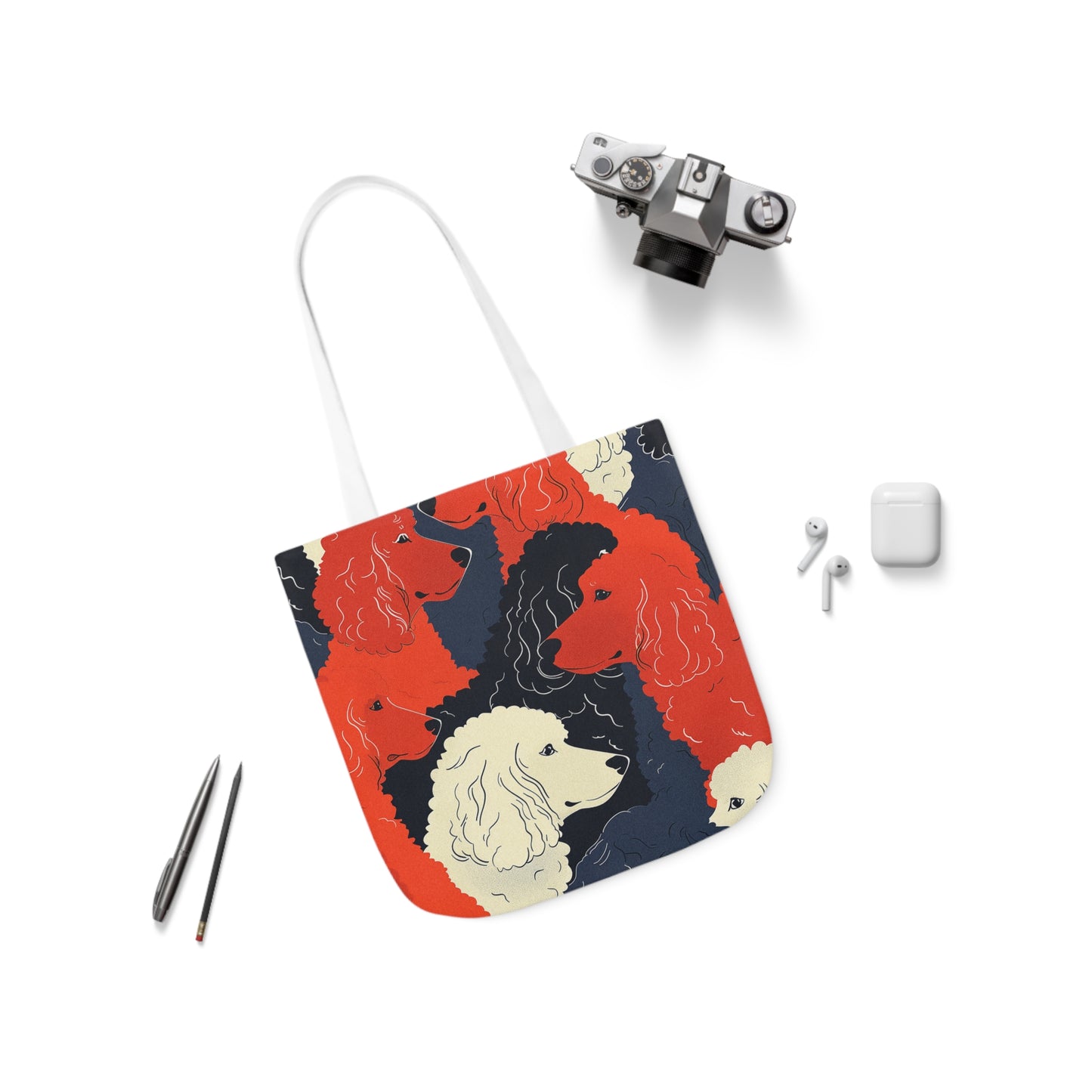 Poodle Canvas Tote Bag