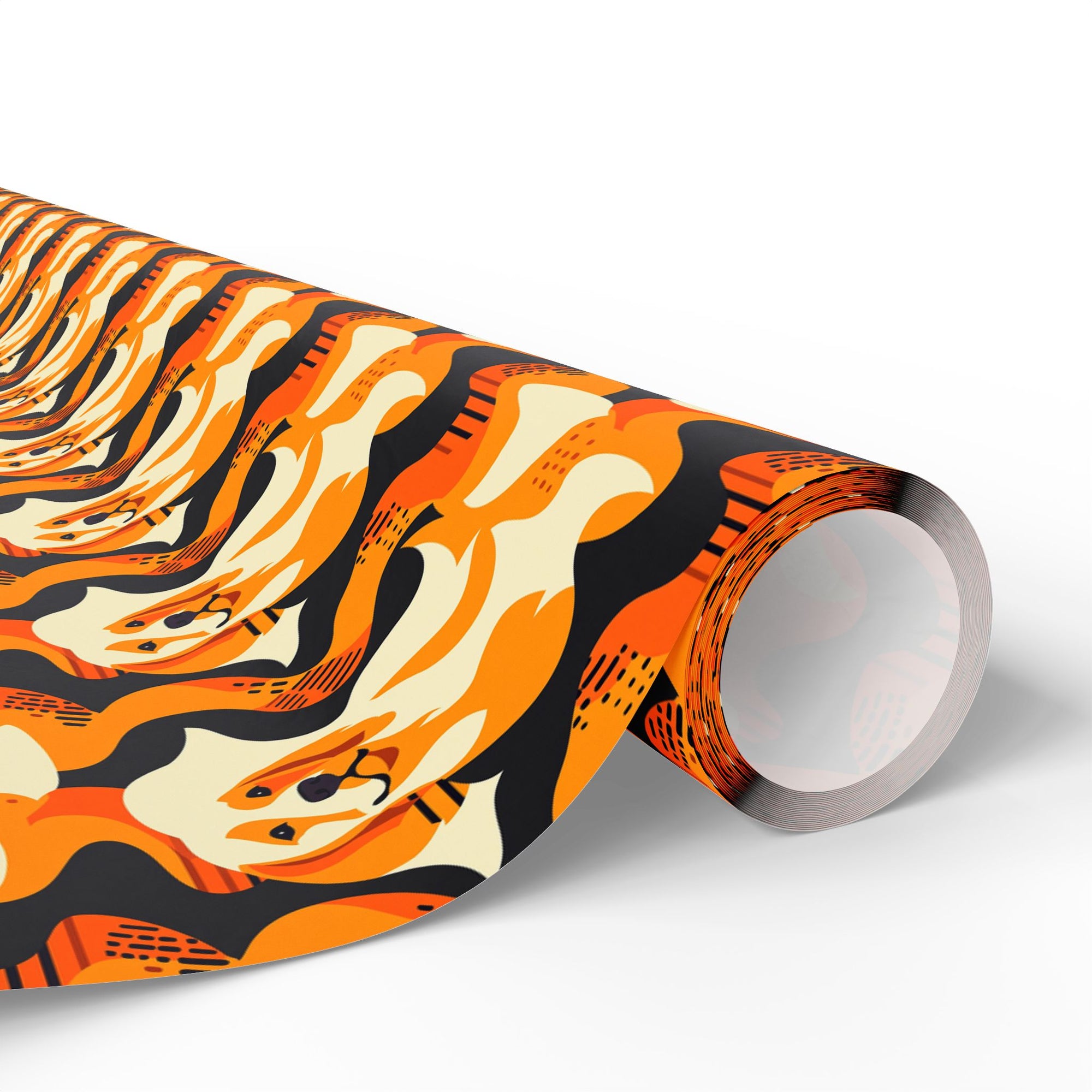 Golden Woof Abstract Glamour Wrapping Paper