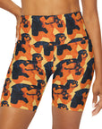 Rottweiler Chic Pawsitivity High Waisted Yoga Shorts